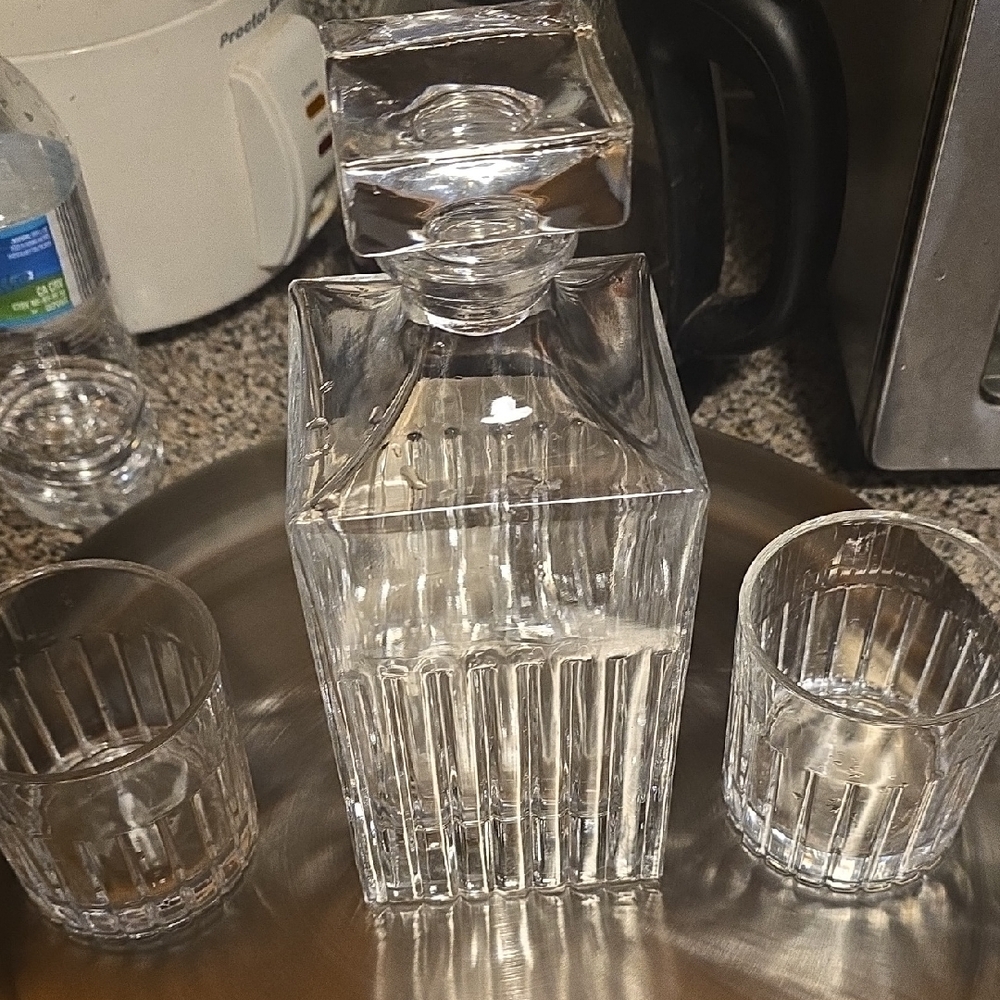 Crystal Decanter Set with Glasses